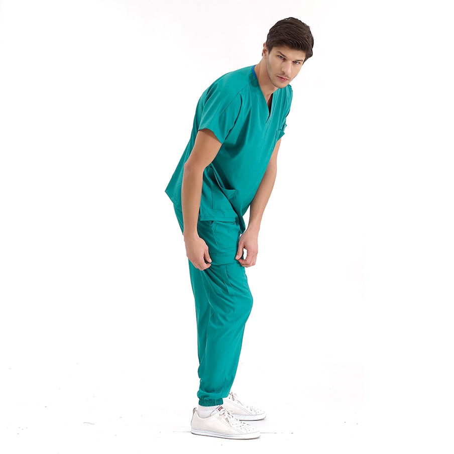 Ameliyathane Yeşili Jogger  Scrubs Takım Lüks Likralı Kumaş