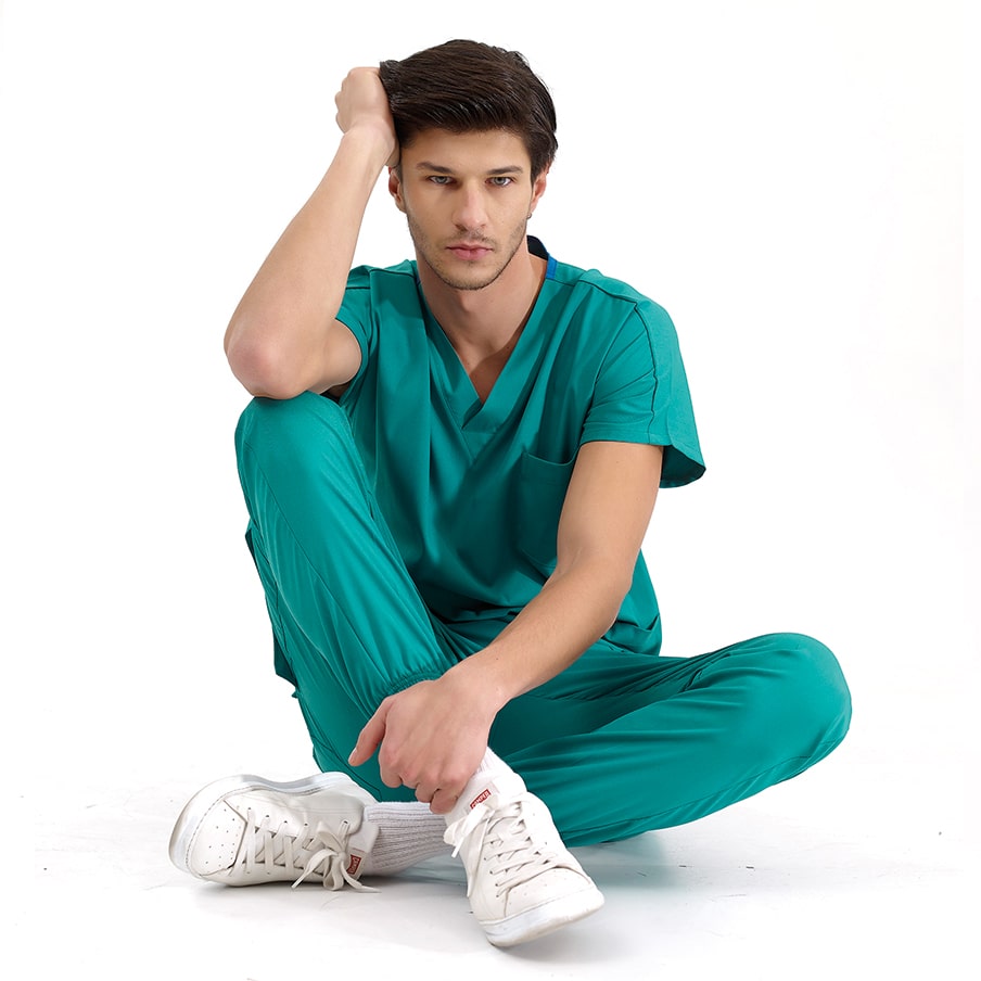 Ameliyathane Yeşili Jogger  Scrubs Takım Lüks Likralı Kumaş