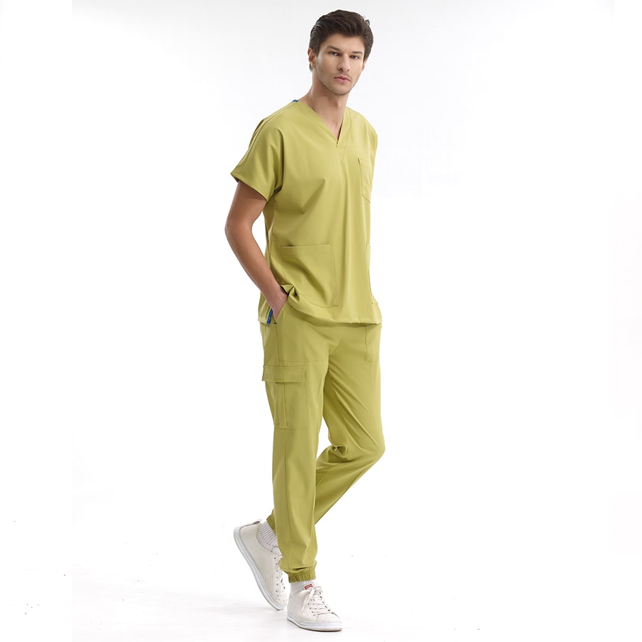 Antep Fıstığı Jogger  Scrubs Takım Lüks Likralı Kumaş
