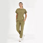Haki Basic  Scrubs Takım Lüks Likralı Kumaş