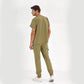 Haki Basic  Scrubs Takım Lüks Likralı Kumaş