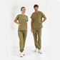 Haki Basic  Scrubs Takım Lüks Likralı Kumaş