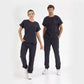 Lacivert Basic  Scrubs Takım Lüks Likralı Kumaş