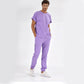 Lila Basic  Scrubs Takım Lüks Likralı Kumaş