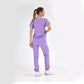 Lila Basic  Scrubs Takım Lüks Likralı Kumaş