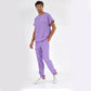 Lila Basic  Scrubs Takım Lüks Likralı Kumaş