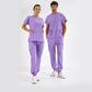 Lila Basic  Scrubs Takım Lüks Likralı Kumaş