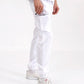 Beyaz Jogger  Scrubs Takım Lüks Likralı Kumaş