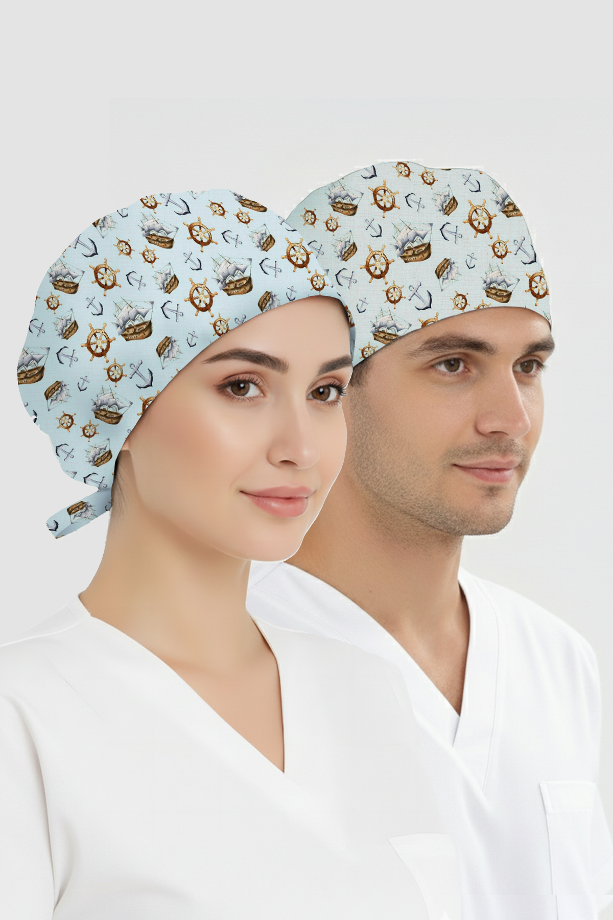 Yelken Dümeni Desenli Bone (Cotton Likra Kumaş)