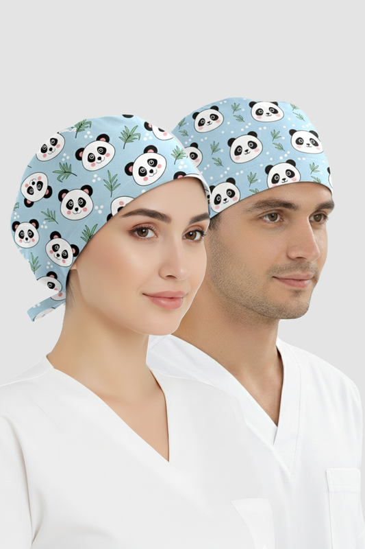 Tatlı Panda Desenli Bone (Cotton Likra Kumaş)
