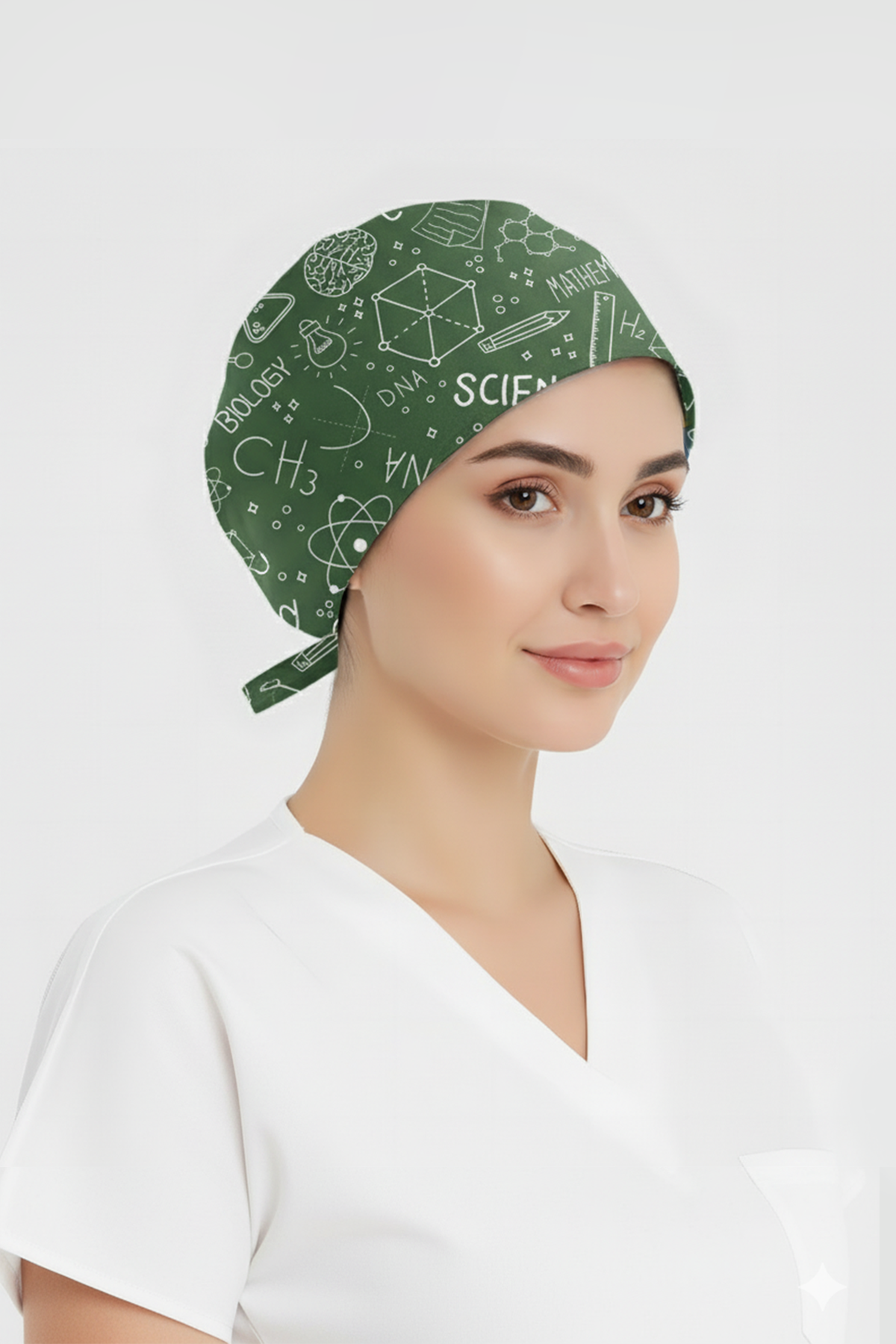 Bilim Dersleri Desenli Bone (Cotton Likra Kumaş)