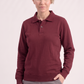 Bordo Polo Yaka İş Sweatshirt 3 İplik