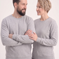 Gri Melanj Yuvarlak Yaka İş Sweatshirt 2 İplik