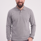 Gri Melanj Polo Yaka İş Sweatshirt 3 İplik Şardonlu