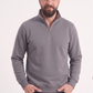Gri Dik Yaka Yarım Fermuarlı İş Sweatshirt 3 İplik