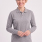 Gri Melanj Polo Yaka İş Sweatshirt 2 İplik