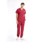 Bordo Jogger  Scrubs Takım Lüks Likralı Kumaş