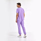 Lila Jogger  Scrubs Takım Lüks Likralı Kumaş