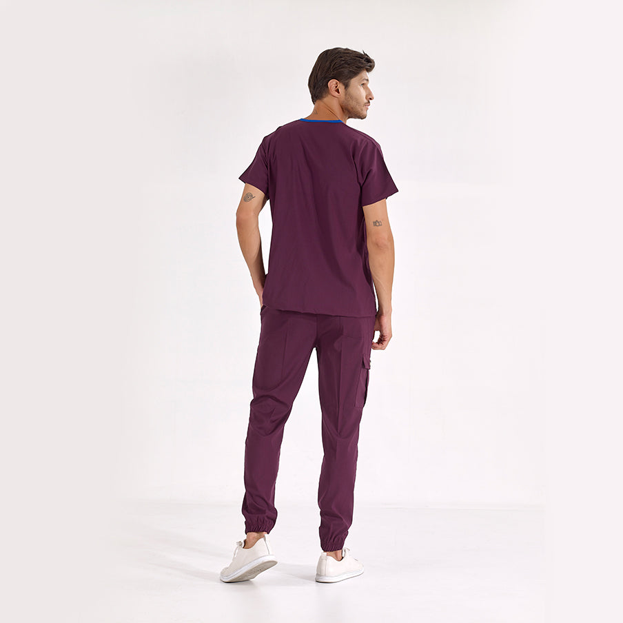 Mürdüm Jogger  Scrubs Takım Lüks Likralı Kumaş