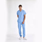 Açık Mavi Jogger  Scrubs Takım Lüks Likralı Kumaş