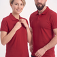Kırmızı Polo Yaka Kısa Kol İş Tişörtü Penye Lacoste Kumaş