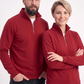 Kırmızı Dik Yaka Yarım Fermuarlı İş Sweatshirt 3 İplik