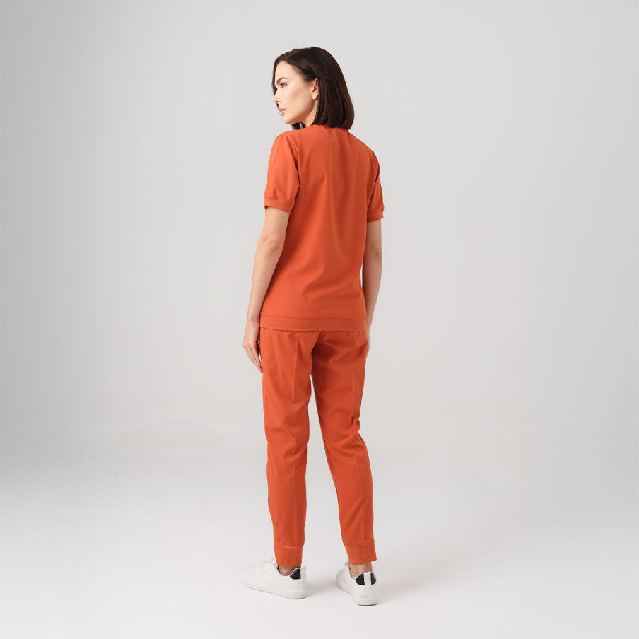 Kiremit Star  Scrubs Takım Best Likralı Kumaş