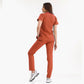 Kiremit Dr. Greys  Scrubs Takım Lüks Likralı Kumaş