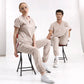 Krem Jogger  Scrubs Takım Lüks Likralı Kumaş