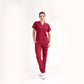 Bordo Dr. Greys  Scrubs Takım Lüks Likralı Kumaş
