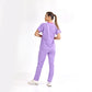 Lila Dr. Greys  Scrubs Takım Lüks Likralı Kumaş