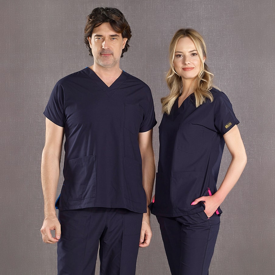 Lacivert Dr. Greys Doktor Hemşire Pantolonu (Tek Alt) Terikoton Kumaş