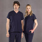 Lacivert Dr. Greys  Scrubs Takım Terikoton Kumaş