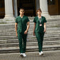 Avcı Yeşili Dr. Greys  Scrubs Takım Lüks Likralı Kumaş