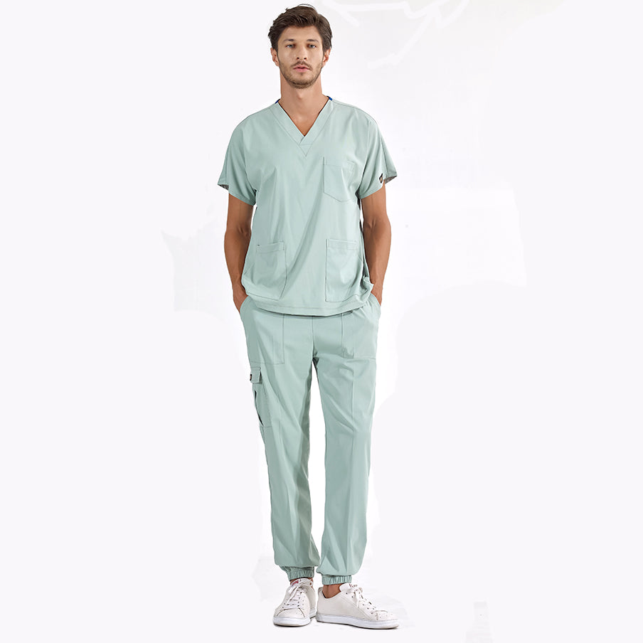 Mint Yeşili Jogger  Scrubs Takım Lüks Likralı Kumaş