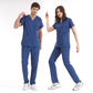 Petrol Mavisi Dr. Greys  Scrubs Takım Lüks Likralı Kumaş