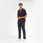 Lacivert Polo Yaka  Scrubs Takım Lüks Likralı Kumaş