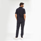 Lacivert Polo Yaka  Scrubs Takım Lüks Likralı Kumaş