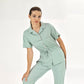 Mint Yeşili Retro Kadın  Scrubs Takım Lüks Likralı Kumaş