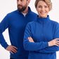 Saks Mavisi Dik Yaka Yarım Fermuarlı İş Sweatshirt 3 İplik