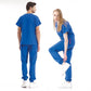 Saks Mavisi Jogger  Scrubs Takım Lüks Likralı Kumaş