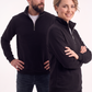 Siyah Dik Yaka Yarım Fermuarlı İş Sweatshirt 3 İplik