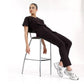 Siyah Dr. Greys  Scrubs Takım Lüks Likralı Kumaş