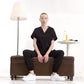 Siyah Jogger  Scrubs Takım Lüks Likralı Kumaş