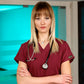 Bordo Dr. Greys  Scrubs Takım Terikoton Kumaş