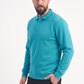 Turkuaz Polo Yaka İş Sweatshirt 2 İplik