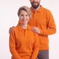 Turuncu Polo Yaka İş Sweatshirt 3 İplik Şardonlu