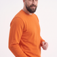 Turuncu Yuvarlak Yaka İş Sweatshirt 2 İplik