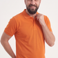 Turuncu Polo Yaka Kısa Kol İş Tişörtü Penye Lacoste Kumaş