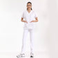 Beyaz Dr. Greys  Scrubs Takım Lüks Likralı Kumaş